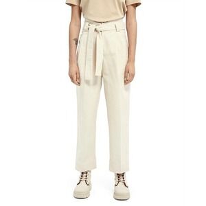Scotch & Soda‎ High Rise Waist Tie Pant Cropped Paperbag Waist Belted Size XS